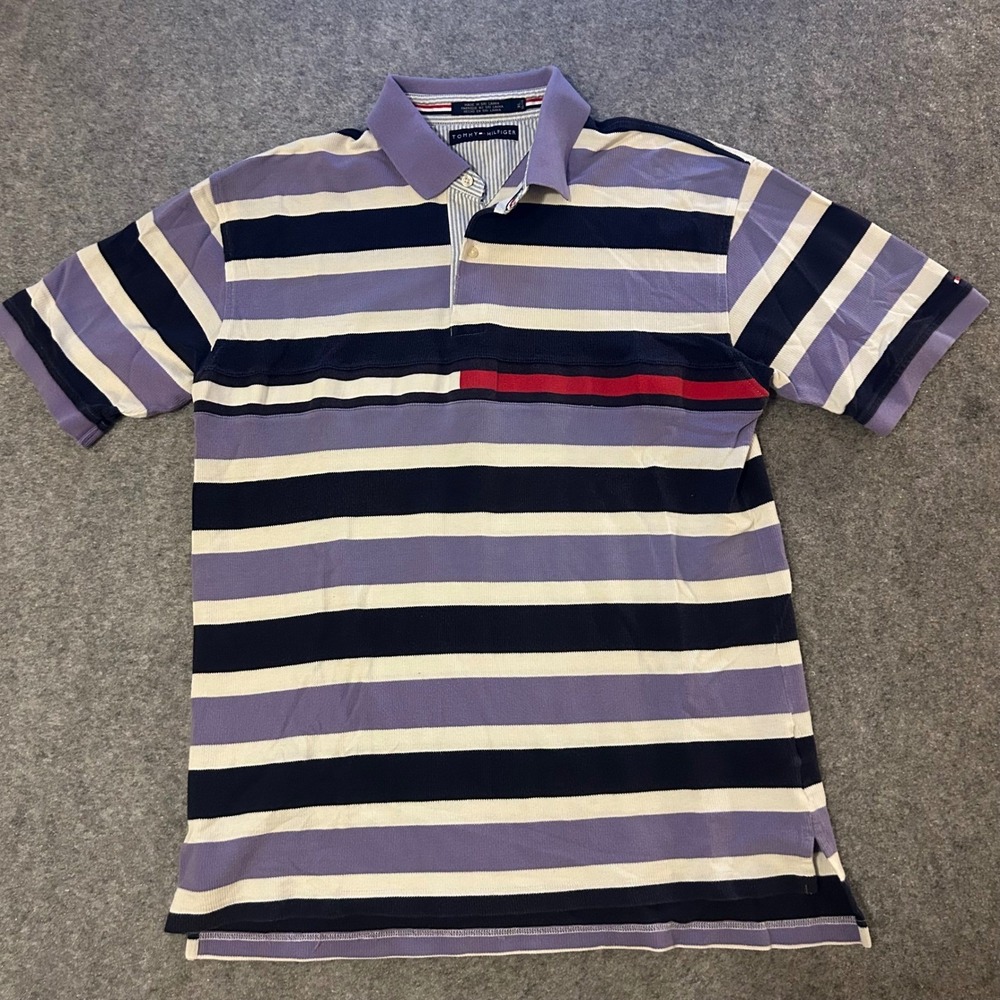 Tommy Hilfiger Classic Golf Beach‎ Old Money Classy Polo Shirt Adult XL